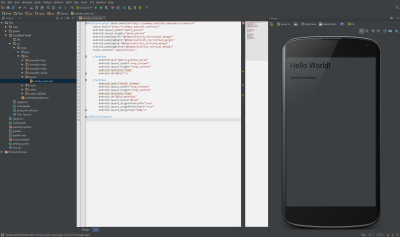 Android Studio mit Vanish Farbschema